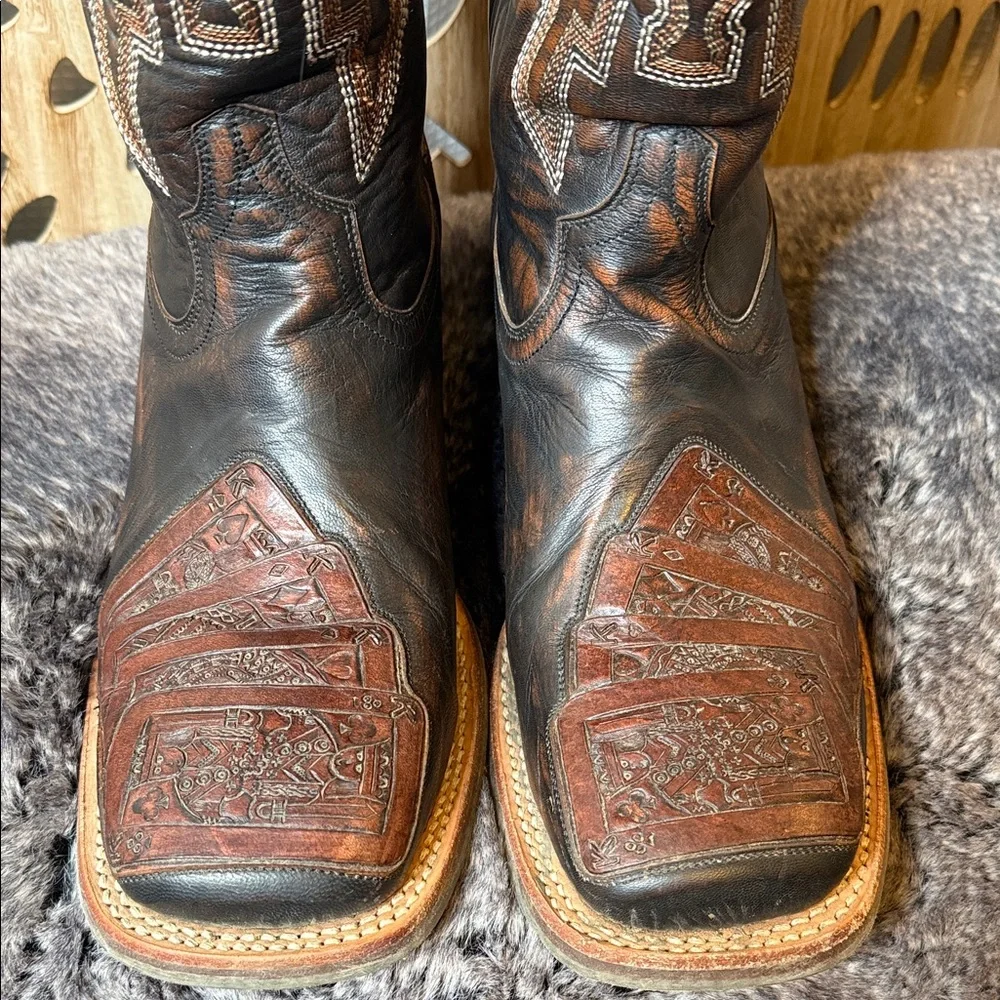 Tin Haul Western Leather Boots - Brown - Picture 7 of 11